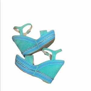 Stuart weitzman suede wedges